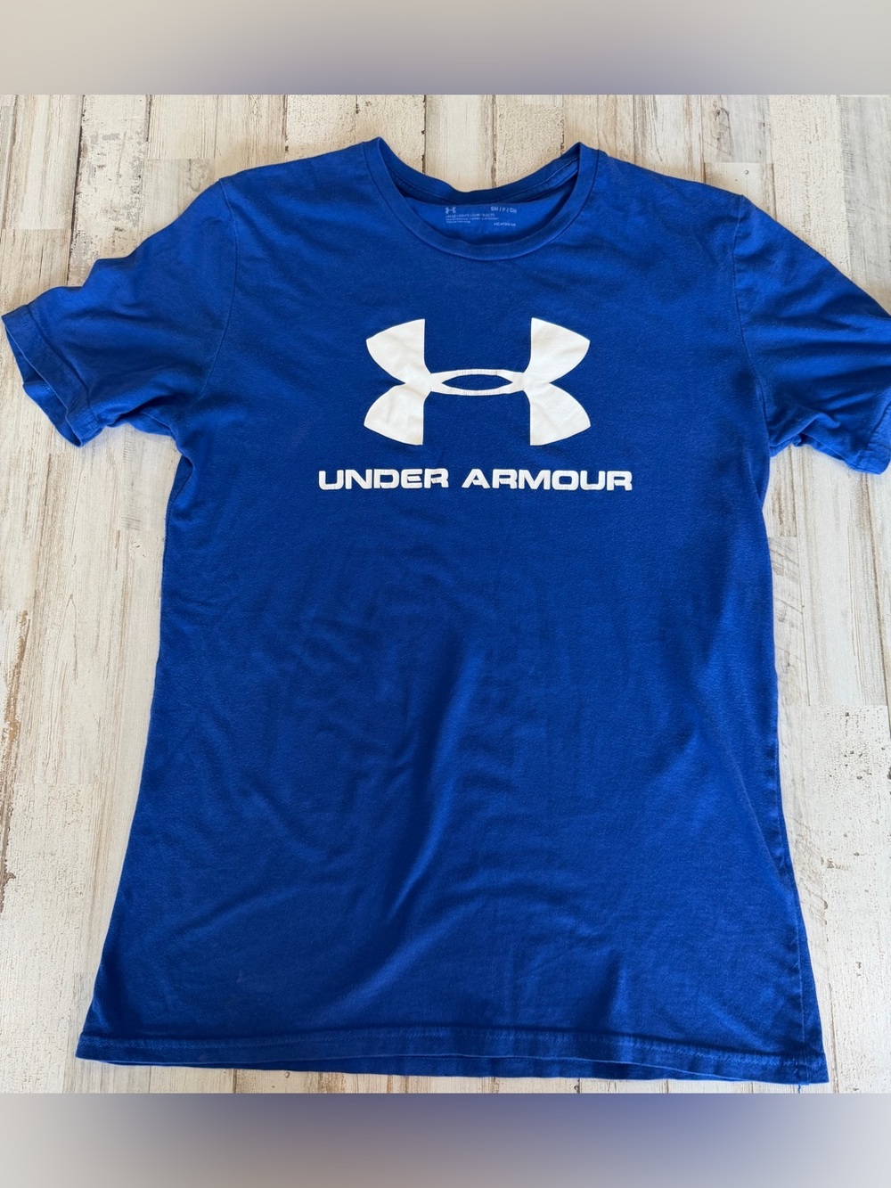 Under Armour HeatGear Blue Logo T-Shirt – Men’s Small